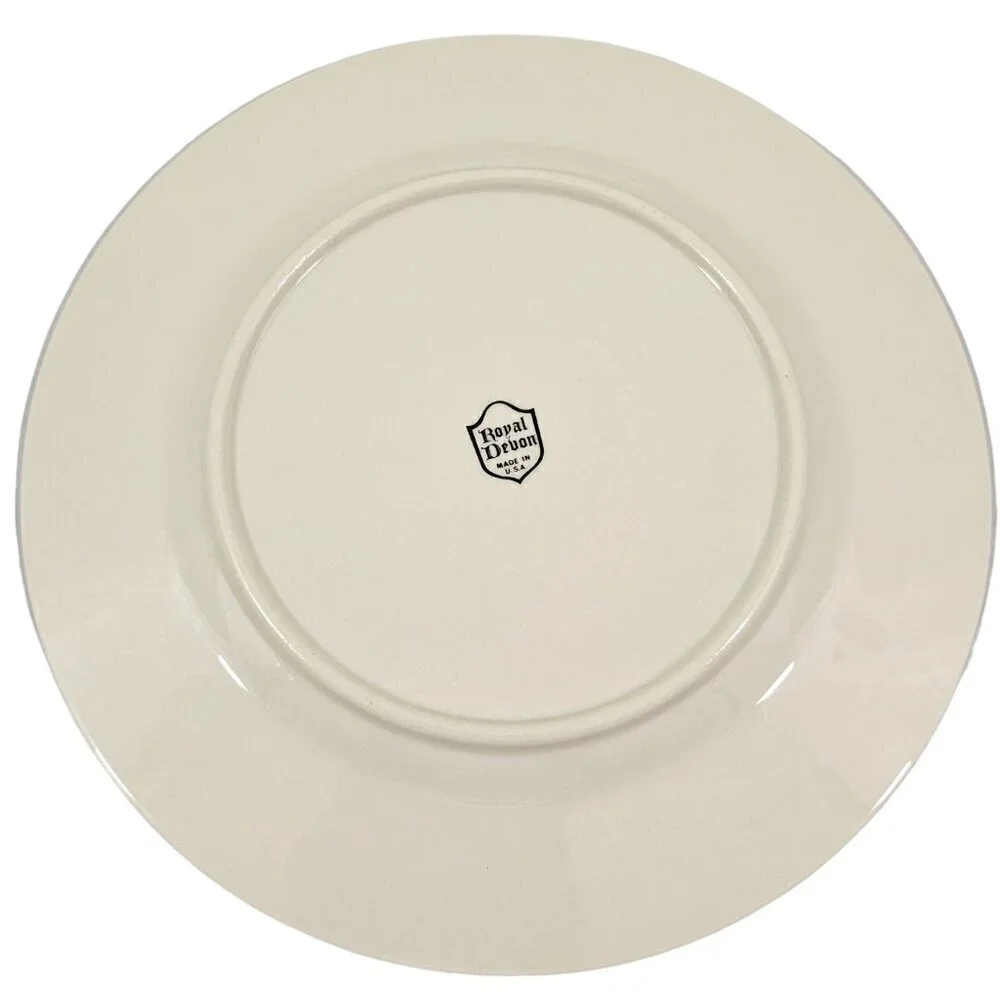 Royal Devon USA Simplicity Platinum 8 ¼” Salad Luncheon Plates – Set of 5